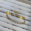 Minimalist Pave Cuban Link Lab-Created Gemstone Bracelet | Gold-Tone Jewelry