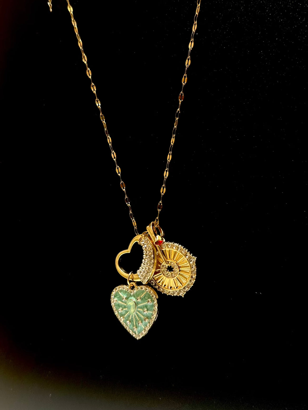 Bicycle Heart Pendant Necklace