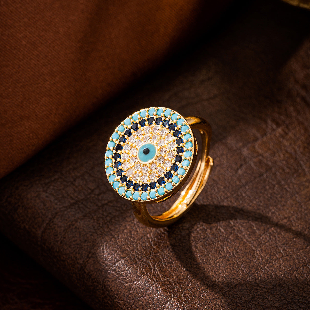 Turkish Nazar 🧿 Evil Eye Open bangle and Ring set