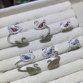 Swan 🦢 by Lake 💙❤️Bangle and Ring set | Silver✨