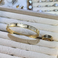 Classic Screw Love-Inspired Lab-Created Gemstone Bracelet & Ring Set | Gold-Tone Jewelry