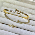 Nail it ✨Lab created gemstone bangle and ring set  gold and silver tone