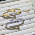 Full diamond✨ Nail it Golden&Silver Bangle and ring set