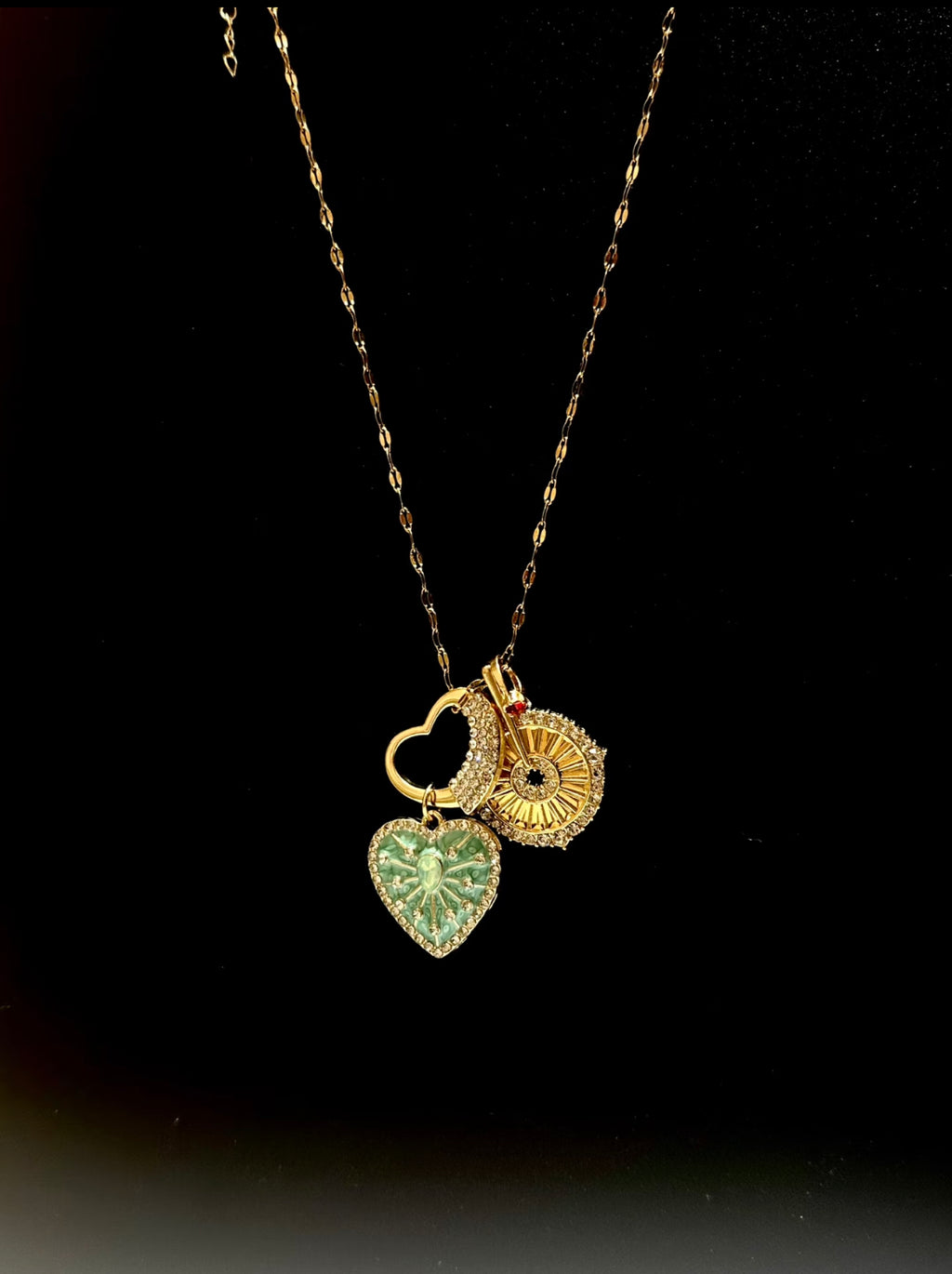 Bicycle Heart Pendant Necklace