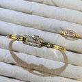 Paperclip Link Lab-Created Gemstone Bracelet & Ring Set | Gold-Tone Jewelry