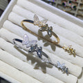 Lover Flutter💕🦋 Golden &Silver Bangle and Ring set