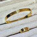 Lux Love Bangle and ring set| Gold& Silver Tone Jewelry