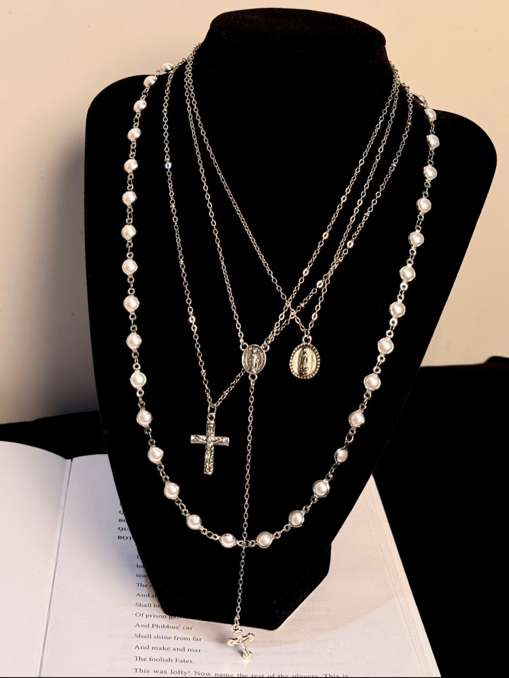 Vintage cross layer necklace | buy one get four