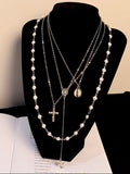 Vintage cross layer necklace | buy one get four
