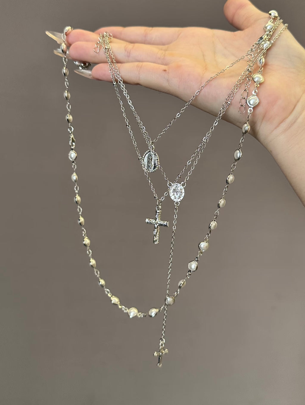Vintage cross layer necklace | buy one get four